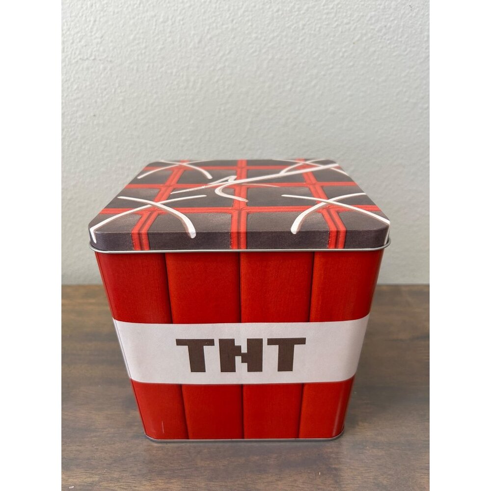 AMC Minecraft Movie Premier TNT Popcorn Bucket Tin Metal Great Condition